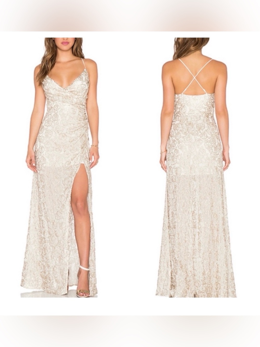 Revolve The Jetset Diaries Island Lover Gold Sequin
Rose Gown Size Small